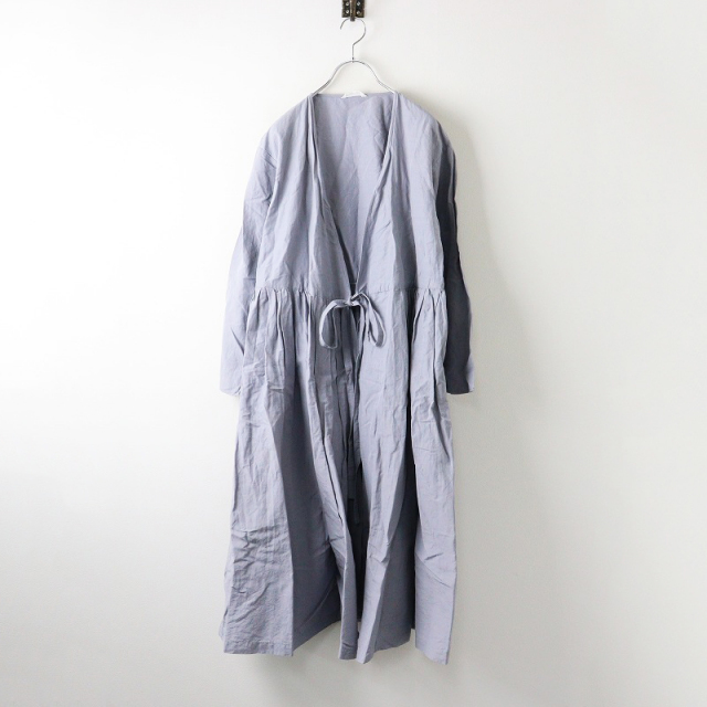 期間限定価格】トゥジュー TOUJOURS コットンリネンギャザーワンピース  