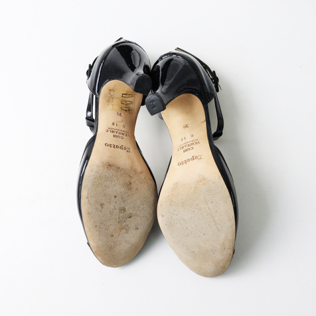 レペット repetto BAYA Tストラップパンプス 39/ブラック パテント 
