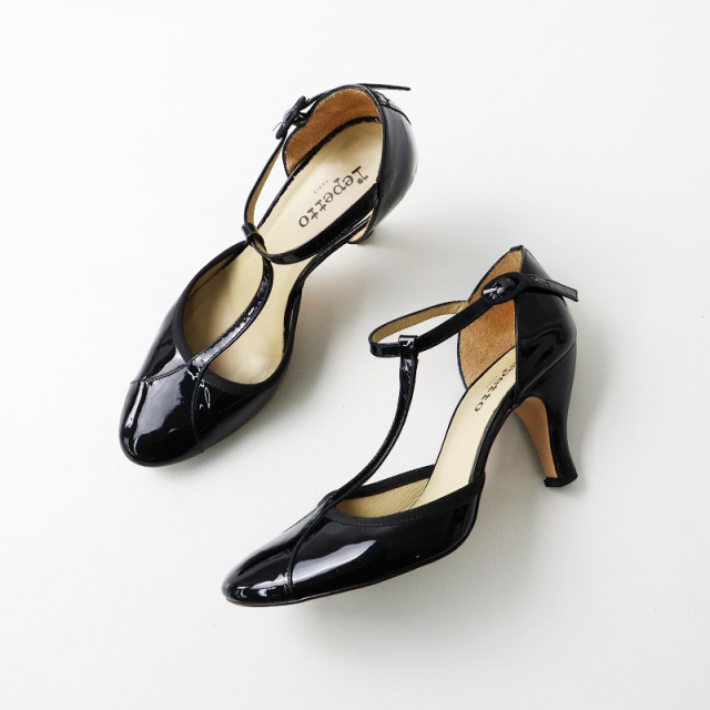 レペット repetto BAYA Tストラップパンプス 39/ブラック パテント 