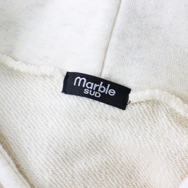マーブルシュッド marble SUD フクロウ刺繍 フーディースウェット 