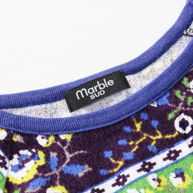 マーブルシュッド marble SUD magic Carpet フレアスリーブプルオーバー/パープル トップス 半袖【2400014164251】 マーブルシュッド marble SUD magic Carpet フレアスリーブプル