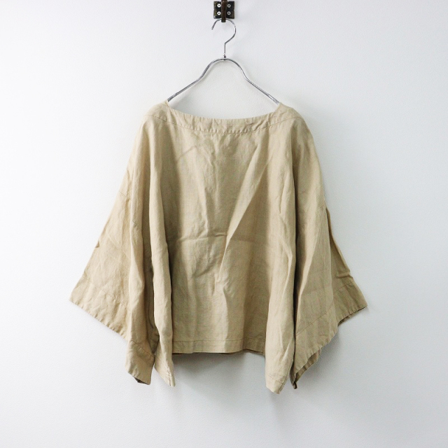 ネストローブ nest Robe リネンワイドスリーブブラウス F/ベージュ 