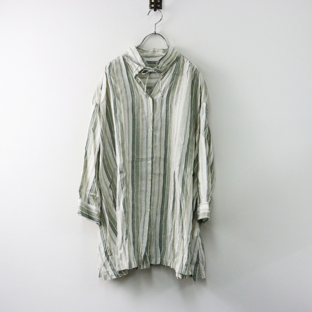 期間限定価格】美品 2024SS ネストローブ nest Robe リネンストライプ 