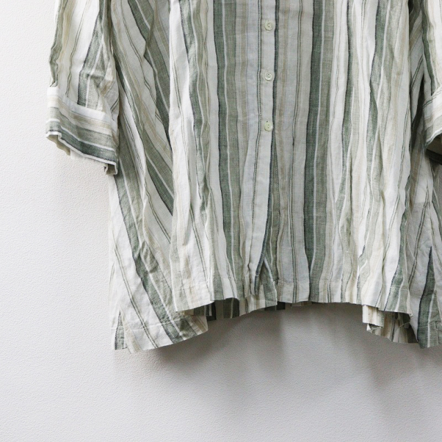 ネストローブ　リネンストライプロングシャツ 美品 2024SS ネストローブ nest Robe リネンストライプロング