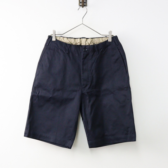 45R紺色双糸チノのポッポショートパンツ 45R紺色双糸チノのポッポショートパンツ 定価3.1万 未使用 2024
