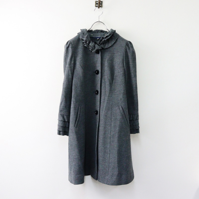 JOHN SMEDLEY ノーカラーコート グレー（JOHN SMEDLEY × ARTUMES & Co  