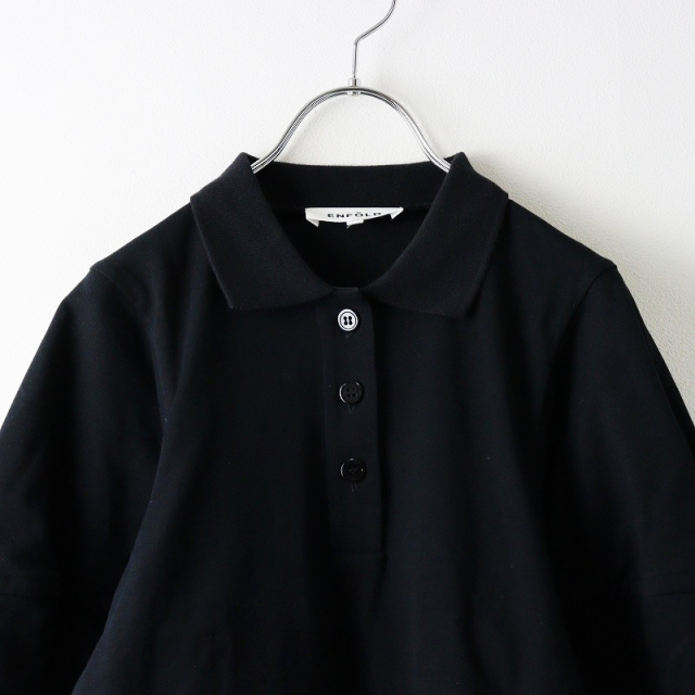 2021SS エンフォルド ENFOLD ストレッチカノコ 立体スリーブポロSHIRT 