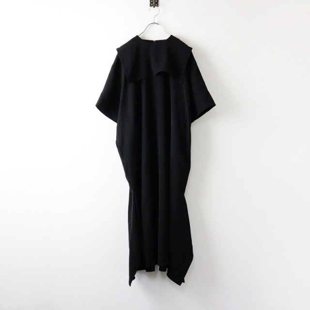 2022AW エンフォルド ENFOLD スクエア ワイド DRESS 36/ブラック 