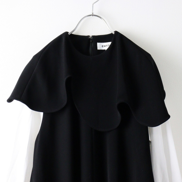 期間限定価格】2024SS エンフォルド ENFOLD LAYERED－SLEEVE DRESS 