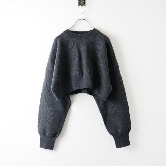 2023AW エンフォルド ENFOLD O EMBOSS CROPPED PULLOVER エンボス  