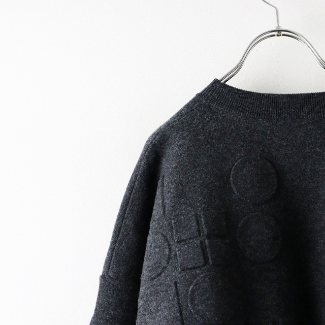 2023AW エンフォルド ENFOLD O EMBOSS CROPPED PULLOVER エンボス 