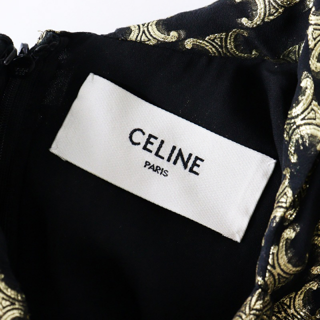 美品 国内 JPタグ 2019AW セリーヌ CELINE トリオンフ ボウタイ シルク  