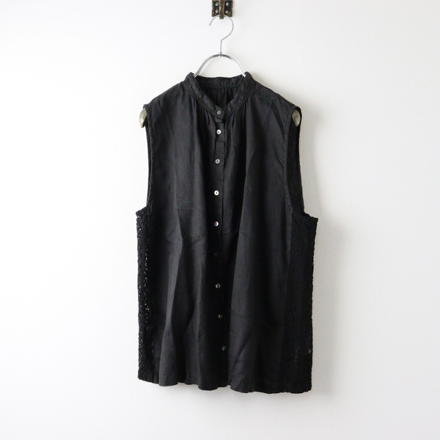 2023SS ネストローブ nest Robe リネンサイドレースノースリーブ 
