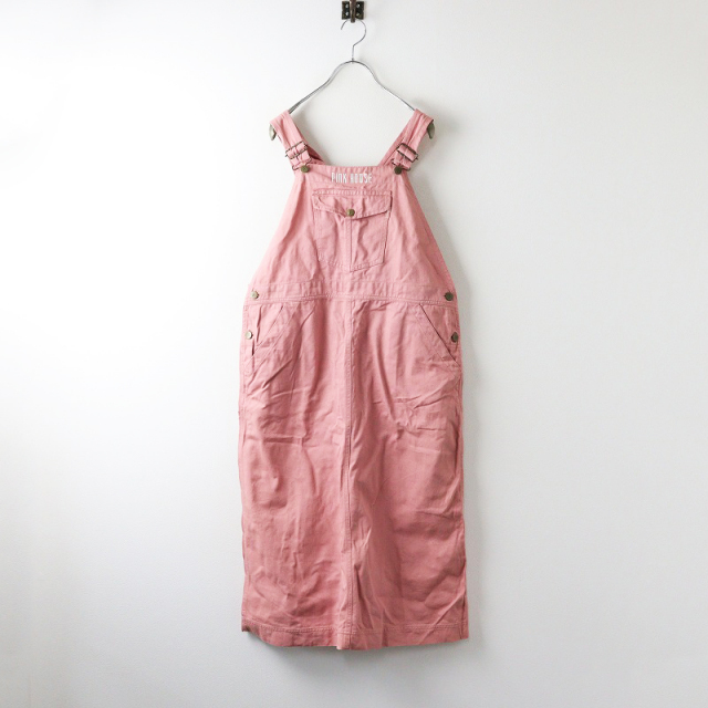 ピンクハウス PINK HOUSE ロゴ刺繍サロペットスカート/ピンク コットン 