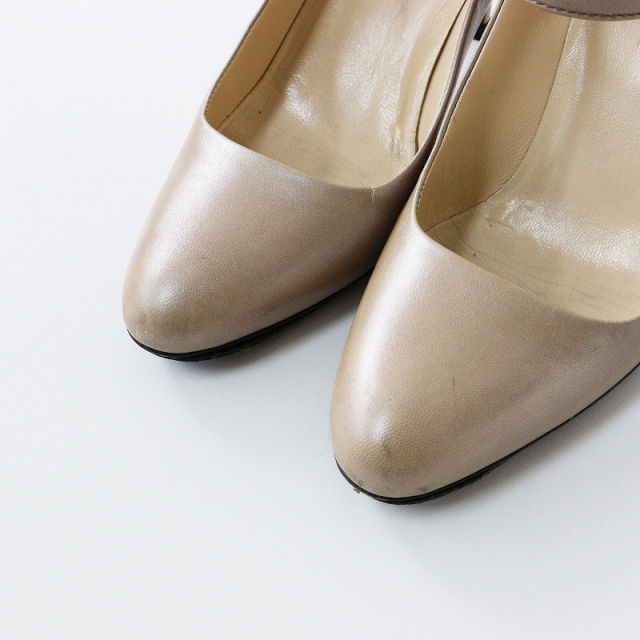 小さいサイズ イタリア製 プラダ PRADA プレーントゥ レザー