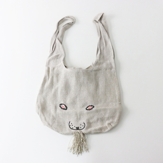 ミナペルホネン mina perhonen usa bag うさバッグ 大/ライトベージュ  