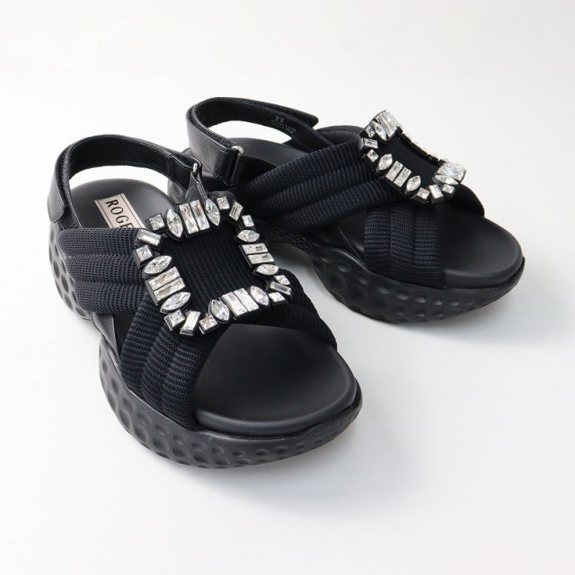 [Roger Vivier] 「ヴィヴ ラン」 ストラス バックル サンダル 三越伊勢丹 | Roger Vivier/ロジェ ヴィヴィエ通販 | 「ヴィヴ