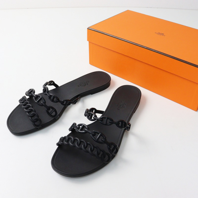 エルメスリヴァージュブラック37 24cm