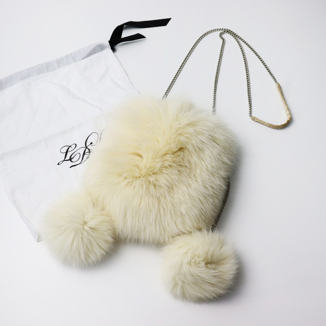 期間限定価格】美品 ラドロー LUDLOW ポンポン付き ファー ショルダー