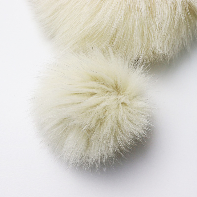 美品 ラドロー LUDLOW ポンポン付き ファー ショルダーバッグ/□ オフ  