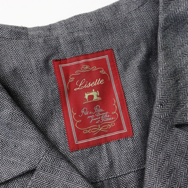 859y*リゼッタ LISETTE リネン ヘリンボーン ロングコート