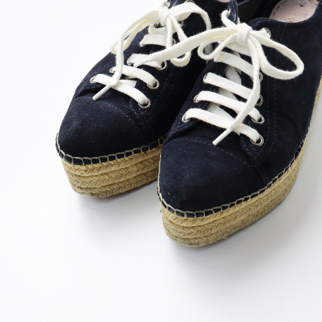 イタリア製 ミュウミュウ miumiu エスパドリーユ レースアップ