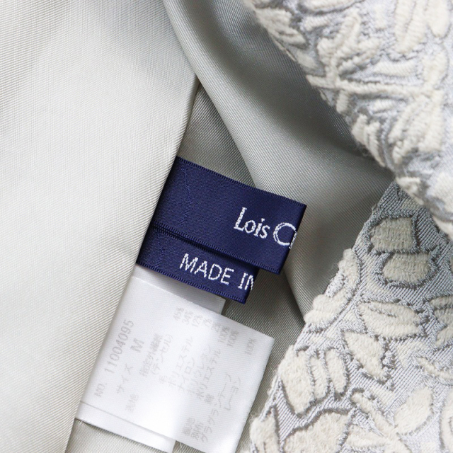 ロイスクレヨン Lois CRAYON フラワージャガードスカート M/グレー系  