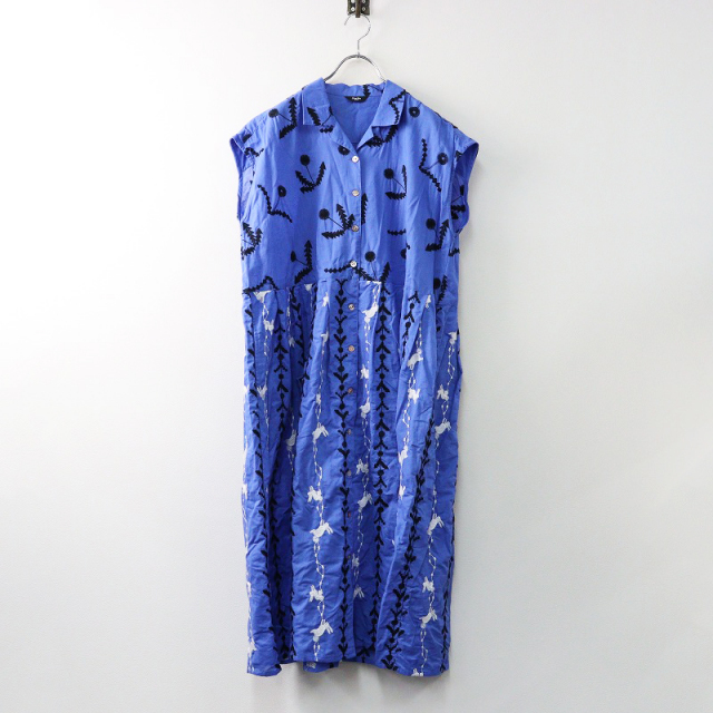 美品】エムズグレイシー デニム ワンピース ロング タック  