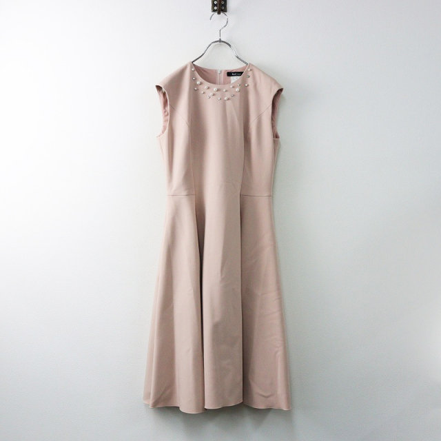 美品 定価5.8万 ルネ Rene パールビジューワンピース 36/ライトピンク  