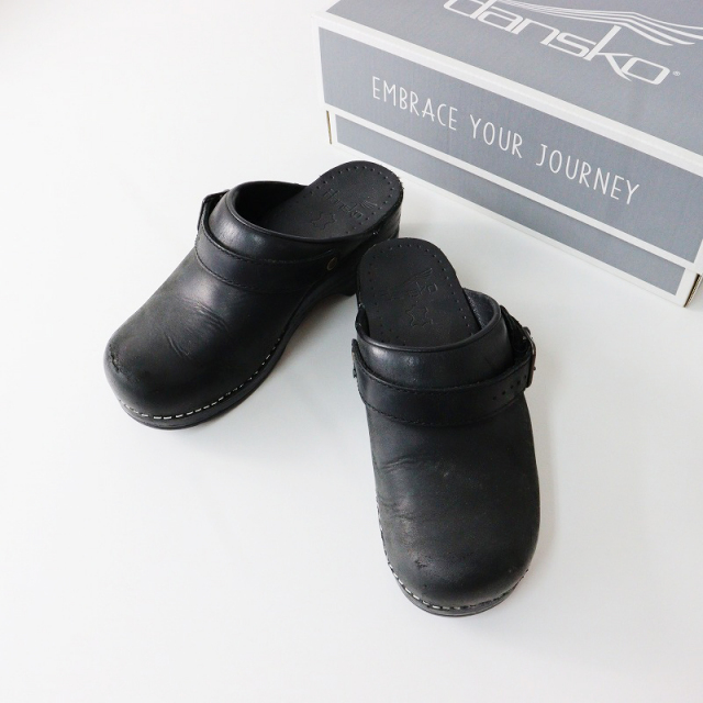 ダンスコ dansko INGRID クロッグサンダル 35/ブラック サボ 