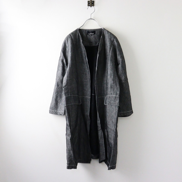 トリコ コムデギャルソン リネン ロング ジャケット コート 切り替え 比翼 トリコ コムデギャルソン リネン ロング ジャケット コート