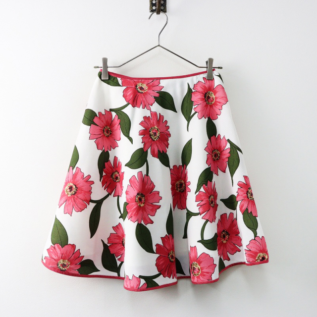 エムズグレイシー 花柄 フラワー スカート ピンク M 