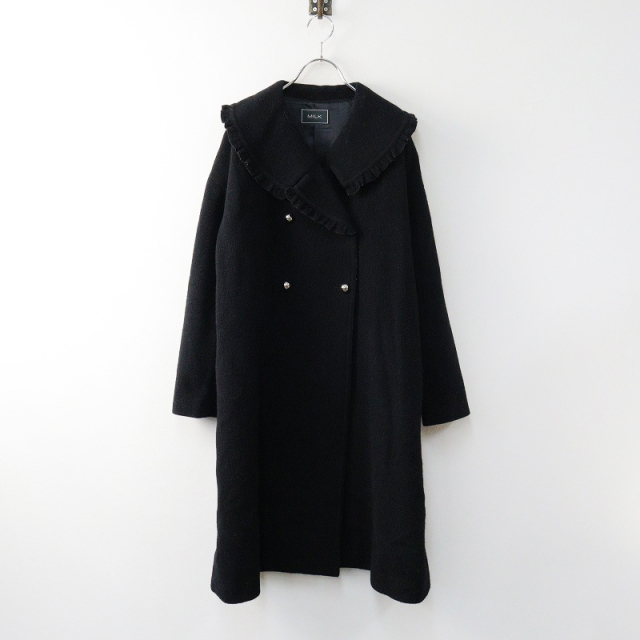 期間限定価格】ミルク MILK メルトンウール ビッグカラー ロングコート  