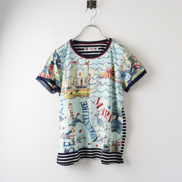 ALBEROBELLO - アルベロベロ　Tシャツ　ぶたさんカットソー　美品　オレボレブラ　ボーダー ALBEROBELLO - アルベロベロ OLLEBOREBLA by ALBEROBELLO ぶた