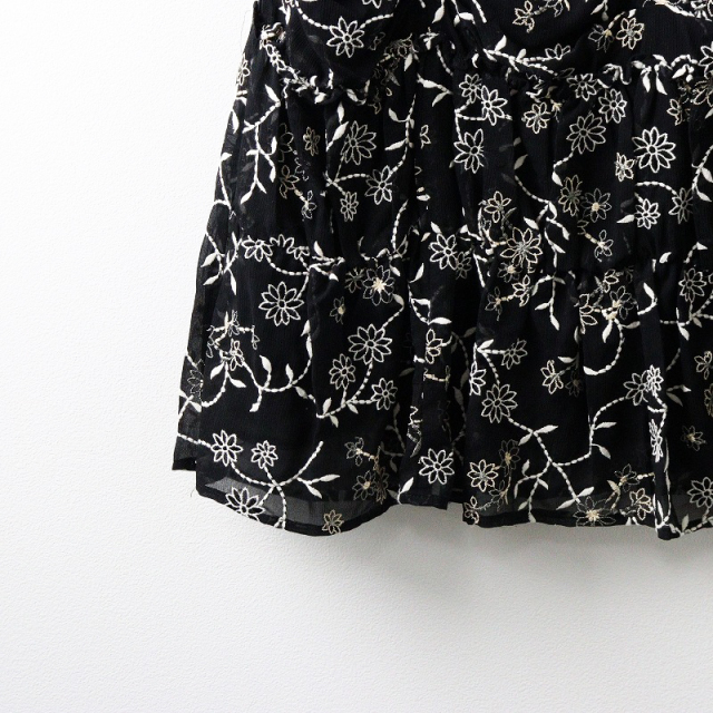 トッカ TOCCA フラワー刺繍 ノースリーブワンピース 0