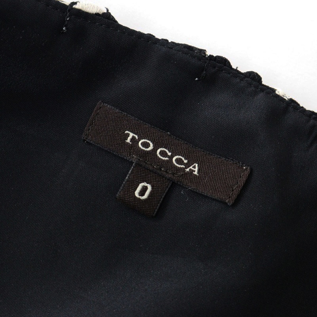 トッカ TOCCA フラワー刺繍 ノースリーブワンピース 0
