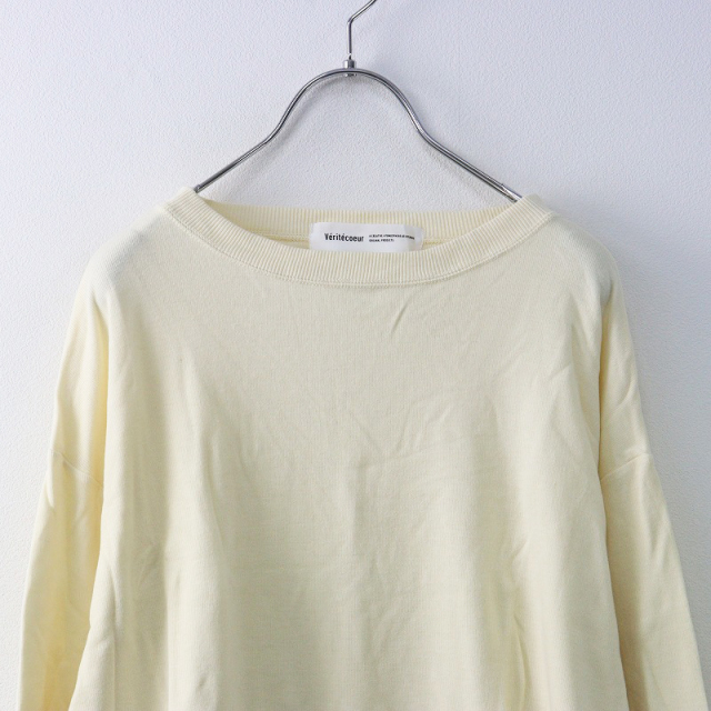美品 ヴェリテクール Veritecoeur VCC-375 コットンプルオーバー 2/オフホワイト 長袖 カットソー Tシャツ【2400014276688】 期間限定価格】美品 ヴェリテクール Veritecoeur VCC-375