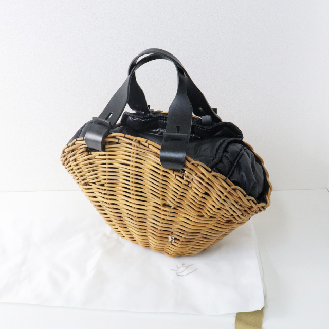 ebagos エバゴス 紅籐カゴ ファー付き 美品 保管袋有り（楽天市場 