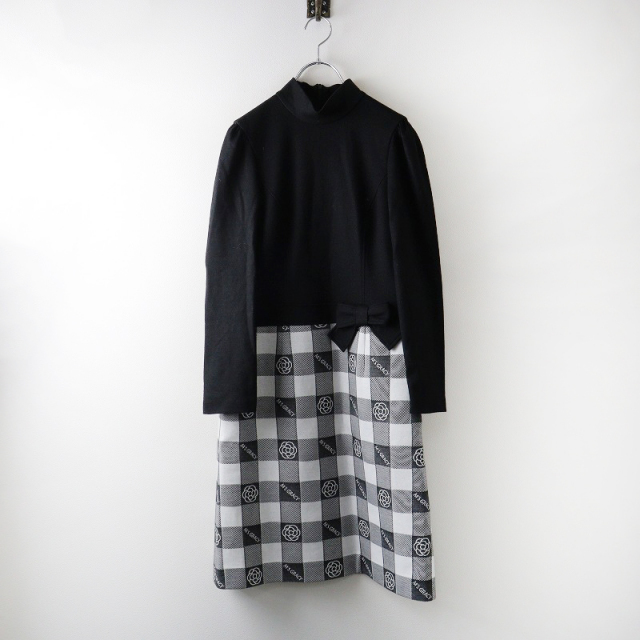 カタログ掲載スカート色違い ブラック38 （ウールブレンド ニット  