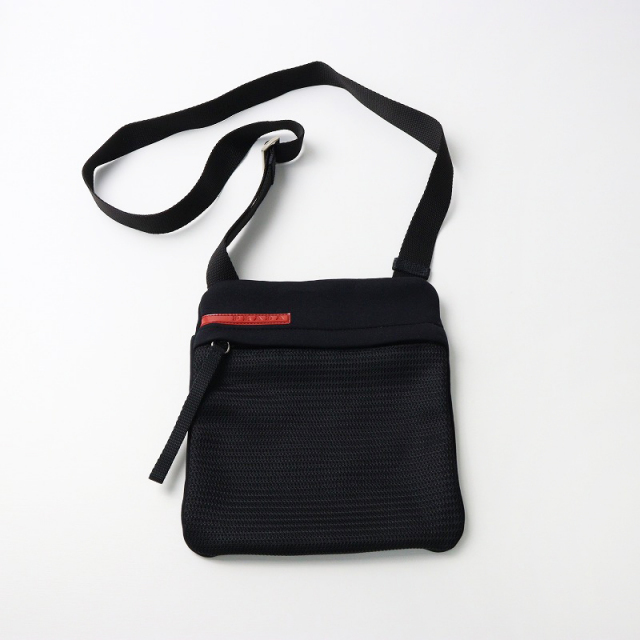 美品 プラダスポーツ PRADA SPORTS ショルダーバッグ/ブラック 