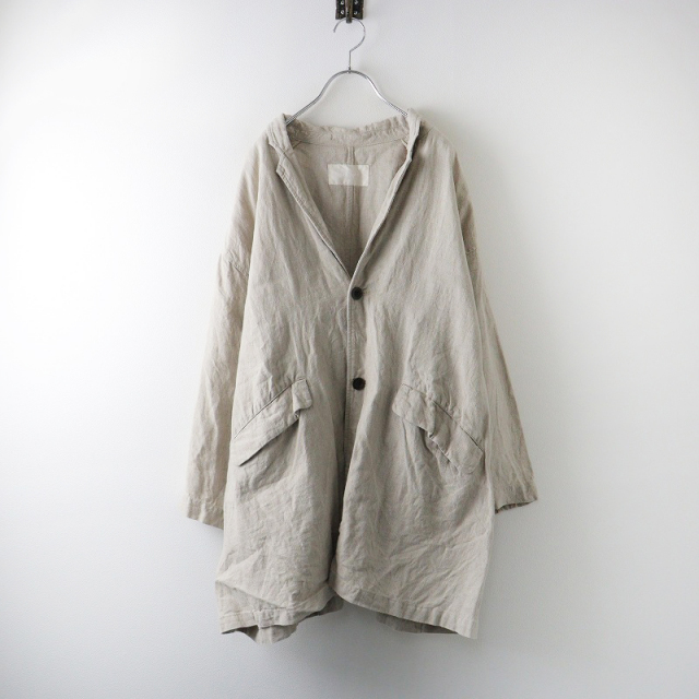 nest Robe | #newarrivals ・ブラックリネン ロングジャケット