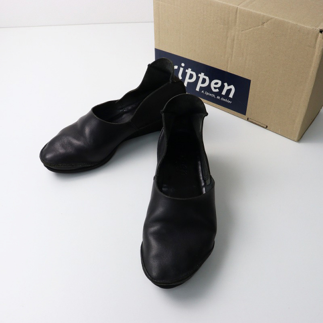 極美品 trippen トリッペン mess 移そ メス レザー バレエシューズ 黒