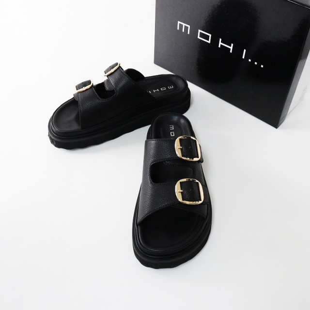 美品 モヒ MOHI レザーコンフォートボリュームソールサンダル 37 