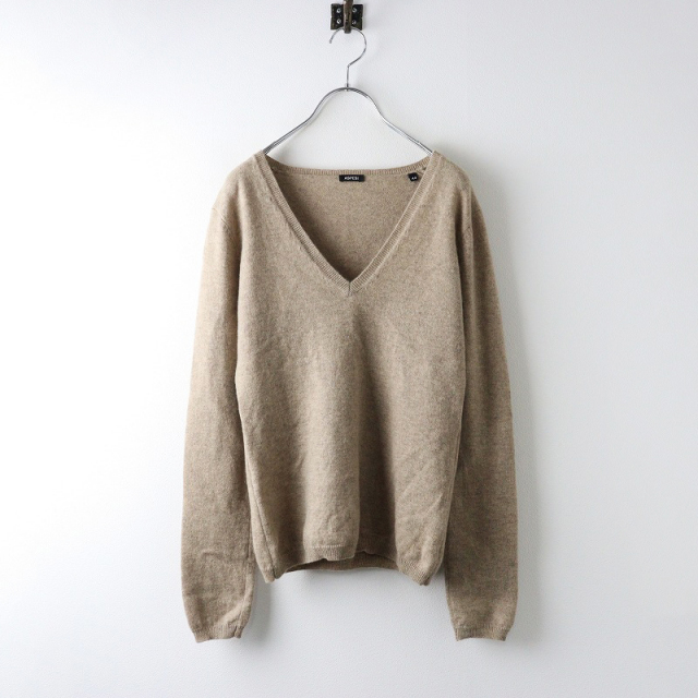 アスペジ ASPESI カシミヤ100% Vネック ニット プルオーバー 42  