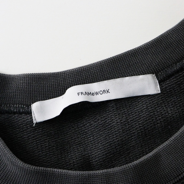 2023AW フレームワーク FRAMeWORK ショートワイドSWEAT/グレー 