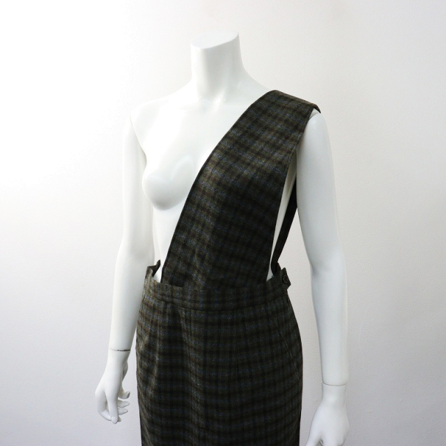 定価3.1万 2018AW 6 BEAUTY & YOUTH ロク SUSPENDERS SKIRT  