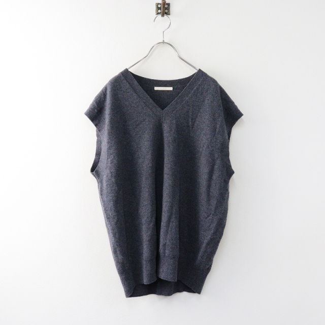 美品 2024AW プラージュ Plage Oversized ベスト/グレー系 ウール 