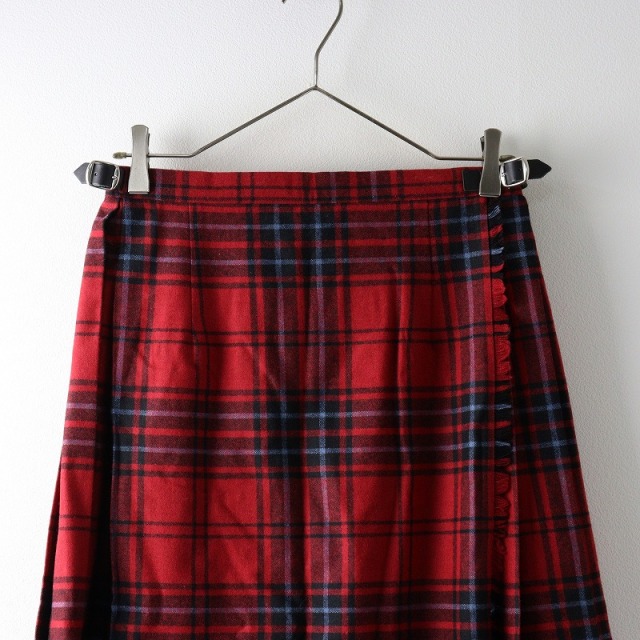美品✨O'NEIL OF DUBLIN タイトラップスカート 赤チェック ウール 美品✨O'NEIL OF DUBLIN タイトラップスカート 赤チェック