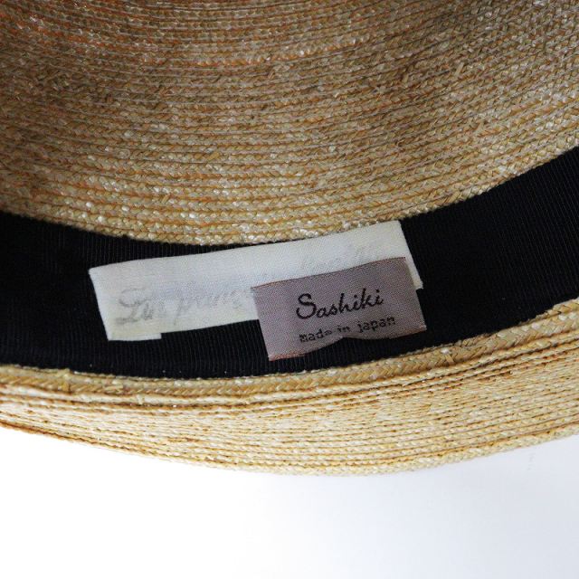 Lin francais d'antanとSashikiのストローハット Lin francais d'antanとSashikiのストローハット