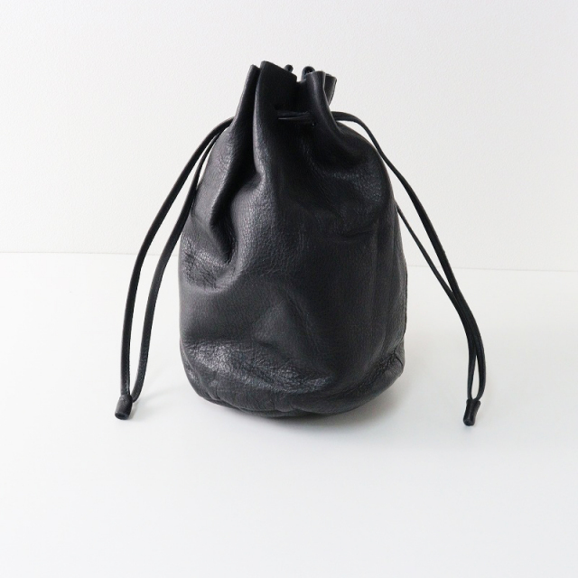 エヴァムエヴァ evam eva レザー ドローストリング 巾着バッグ  